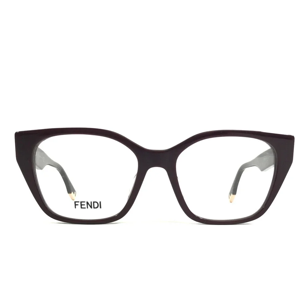 Fendi Eyeglasses Frames FE50001I 081 Polished Purple Cat Eye Full Rim 52-17-145